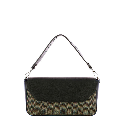 Iuntoo - sottospalla grande spiga essenziale nero spigato grigi | Italystation.com - Shop Now at italystation.com