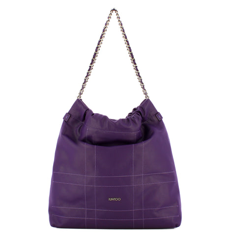Iuntoo - borsa a spalla grande magnetica viola - 114001 - viola | Italystation.com - Shop Now at italystation.com