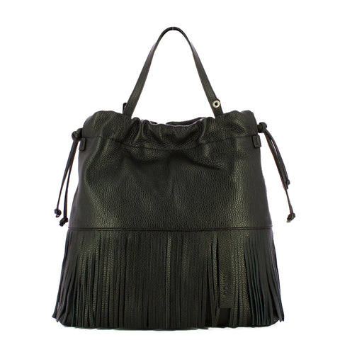 Iuntoo - suadente nero large handbag - 114011 - nero | Italystation.com - Shop Now at italystation.com