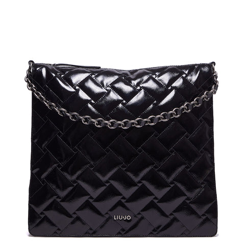 Liu Jo - Hobo Bag Ecosostenibile Black AF3115E0004 BLACK | Italystation.com Shop Now at italystation.com