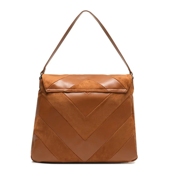 Liu Jo - Shoulder Bag Patchwork Bronze Caramel - AF3212E0057 - BRONZE/CARAMEL