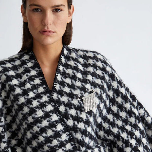 Liu Jo - Poncho Bianco Nero - 2F3086T0300 - BIANCO/NERO