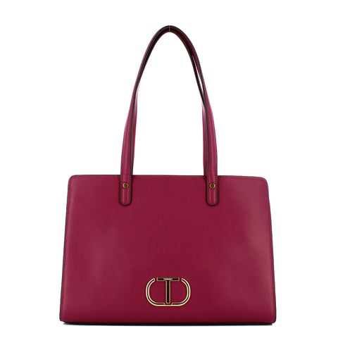 Twin Set - Borsa a spalla con Oval T Rasberry Radiance 232T | Italystation.com Shop Now at italystation.com