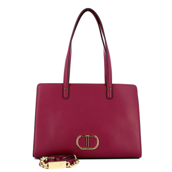 Twin Set - Borsa a spalla con Oval T Rasberry Radiance 232T | Italystation.com Shop Now at italystation.com