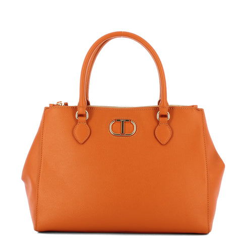 Twin Set Twin set - borsa a mano con oval t leather brown - 232tb7172  | Italystation.com - Shop Now at italystation.com