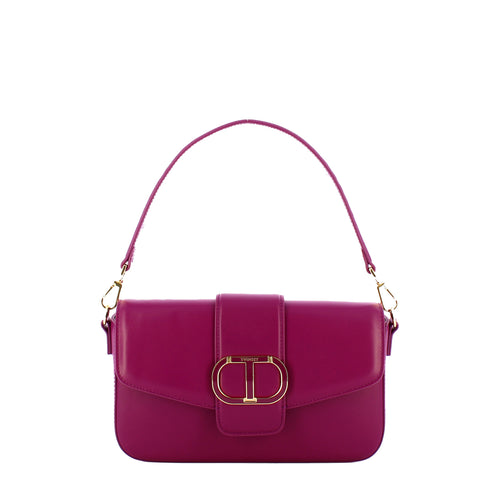 Twin Set Twin set - borsa a mano amie in pelle lilla scuro - 232tb7440 | Italystation.com - Shop Now at italystation.com