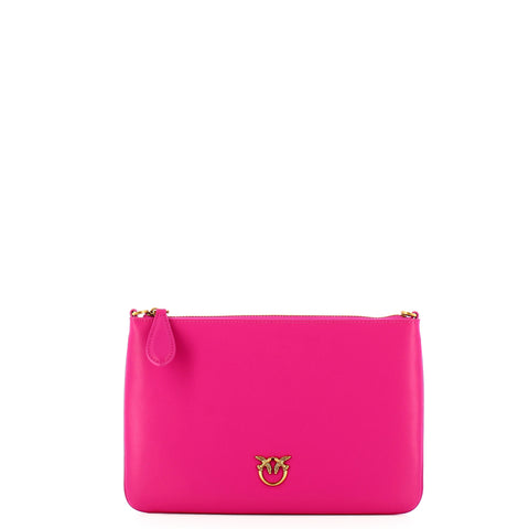 Pinko - Pochette Flat Classic Dark Pink Pinko Antique Gold - 100455A0F1 - PINK/PINKO-ANTIQUE/GOLD