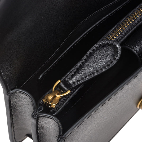 Pinko - Love One Simply Nero Antique Gold Mini Crossbody Bag - 100074A0F1 - NERO-ANTIQUE/GOLD