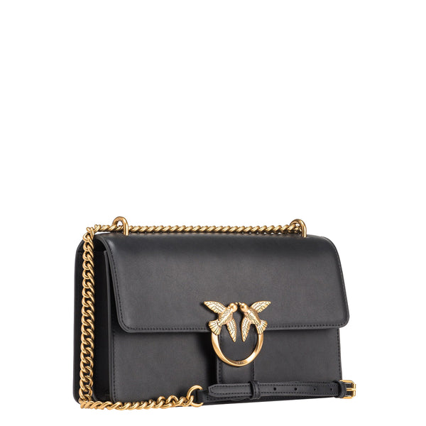 Pinko - borsa a tracolla love one classic nero antique gold - 10 | Italystation.com - Shop Now at italystation.com