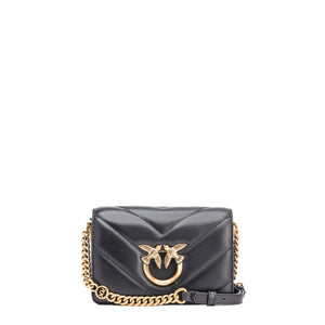 Pinko - Mini Borsa a tracolla Love Click Nero Antique Gold - 100067A136 - NERO-ANTIQUE/GOLD