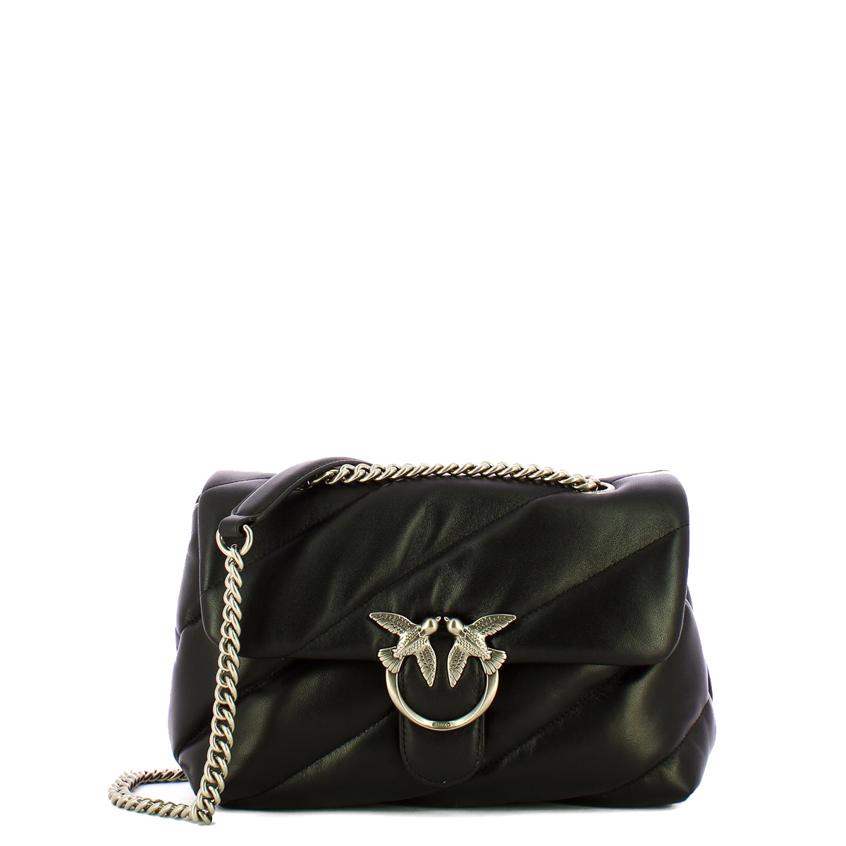 Pinko - borsa a tracolla love puff nero old silver - 100038a0f2  | Italystation.com - Shop Now at italystation.com