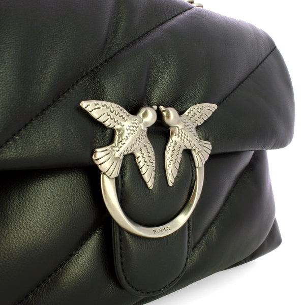 Pinko - borsa a tracolla love puff nero old silver - 100038a0f2  | Italystation.com - Shop Now at italystation.com