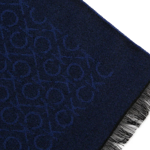 Calvin Klein - Sciarpa logata in misto lana Navy - K50K509700 - NAVY