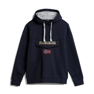 Napapijri - Burgee Blue Marine Hoodie - NP0A4GJD - BLU/MARINE