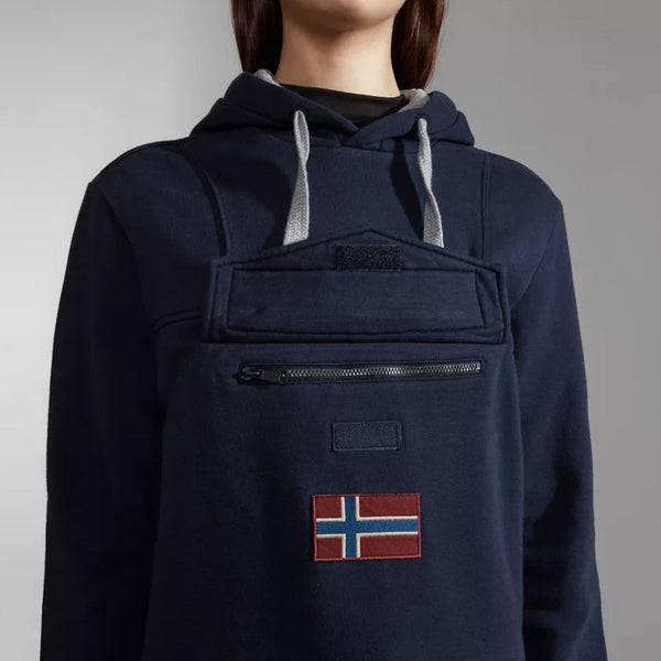 Napapijri - Burgee Blue Marine Hoodie - NP0A4GJD - BLU/MARINE