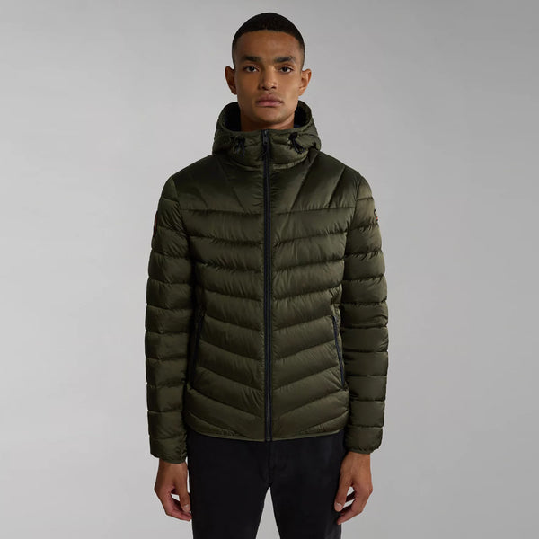 Napapijri - Aerons Green Depths Puffer Jacket with hood - NP0A4GJO - GREEN/DEPTHS