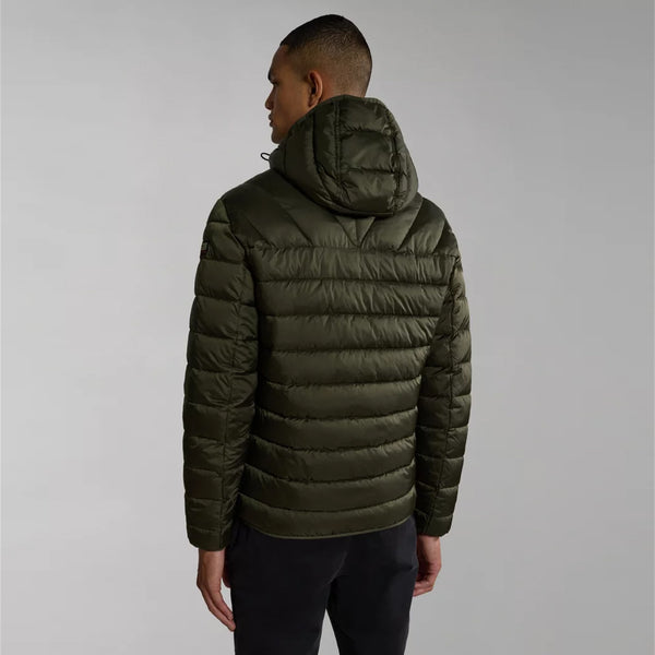 Napapijri - Aerons Green Depths Puffer Jacket with hood - NP0A4GJO - GREEN/DEPTHS