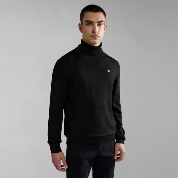 Napapijri - Damavand Black Turtleneck Jumper - NP0A4GJT - BLACK