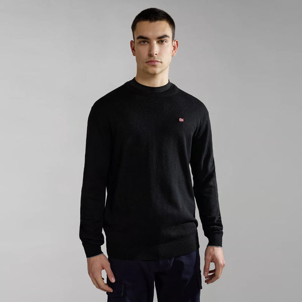 Napapijri - Damavand Black Crew Neck Jumper - NP0A4GJU - BLACK