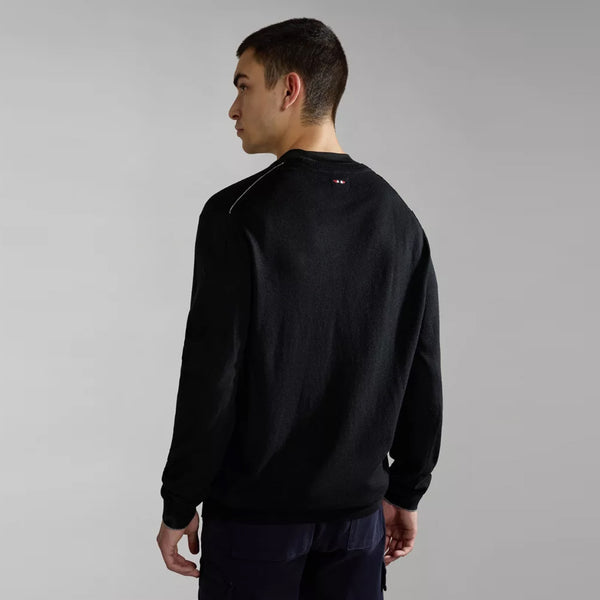 Napapijri - Damavand Black Crew Neck Jumper - NP0A4GJU - BLACK