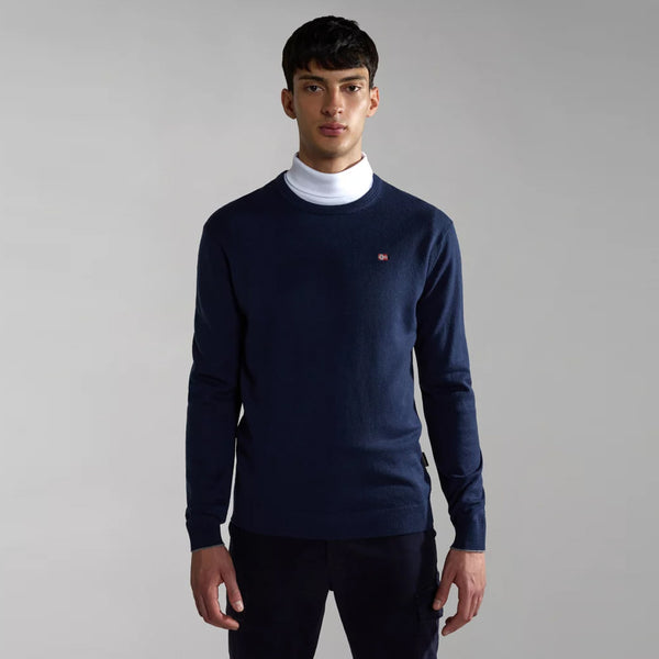 Napapijri - Damavand Blue Marine Crew Neck Jumper - NP0A4GJU - BLU/MARINE