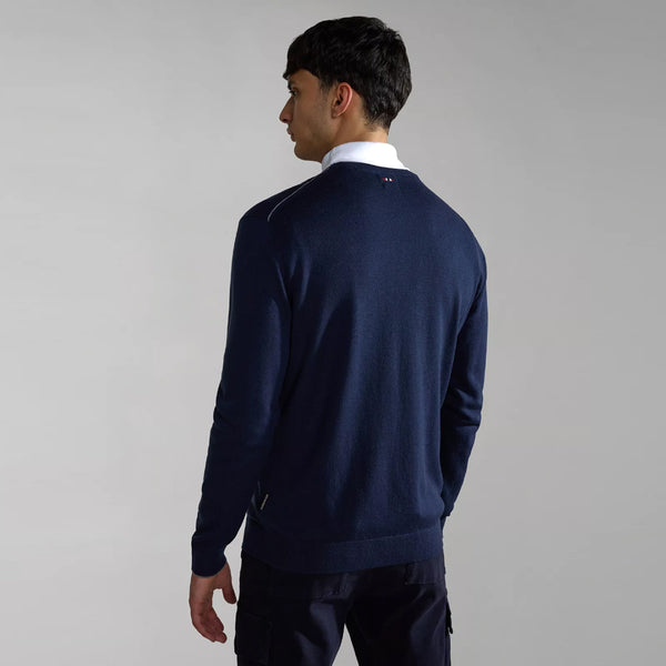 Napapijri - Damavand Blue Marine Crew Neck Jumper - NP0A4GJU - BLU/MARINE