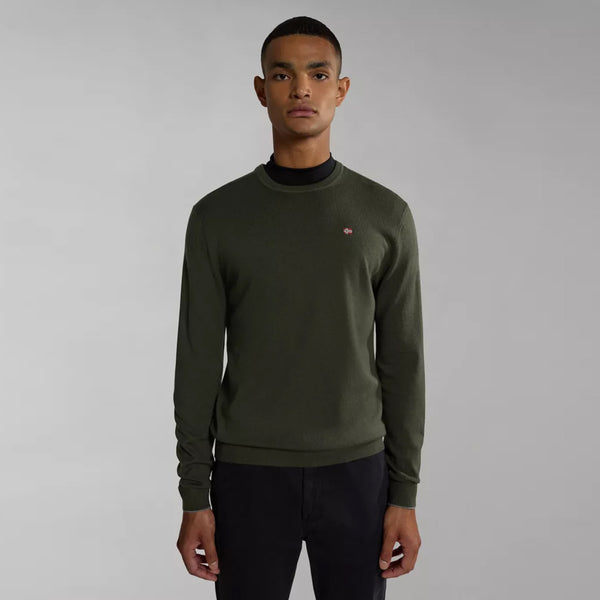 Napapijri - Damavand Green Depths Crew Neck Jumper - NP0A4GJU - GREEN/DEPTHS