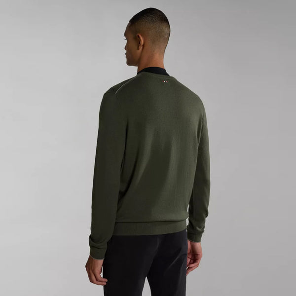 Napapijri - Damavand Green Depths Crew Neck Jumper - NP0A4GJU - GREEN/DEPTHS