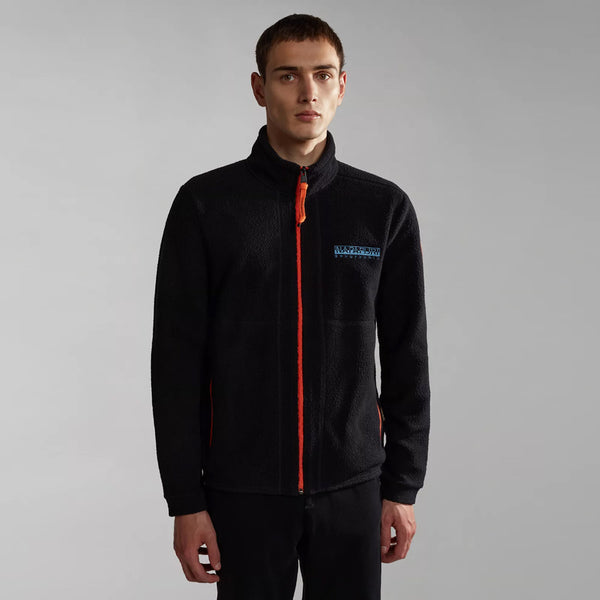 Napapijri - Anderby Black Full-Zip Fleece - NP0A4HDR - BLACK