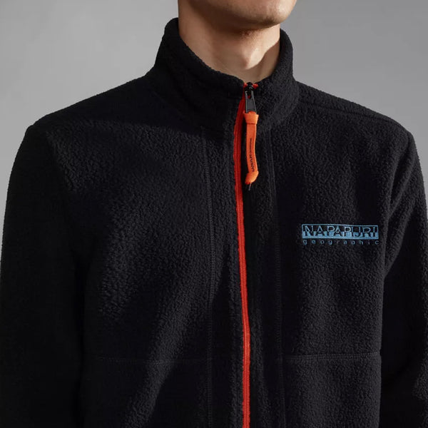 Napapijri - Anderby Black Full-Zip Fleece - NP0A4HDR - BLACK