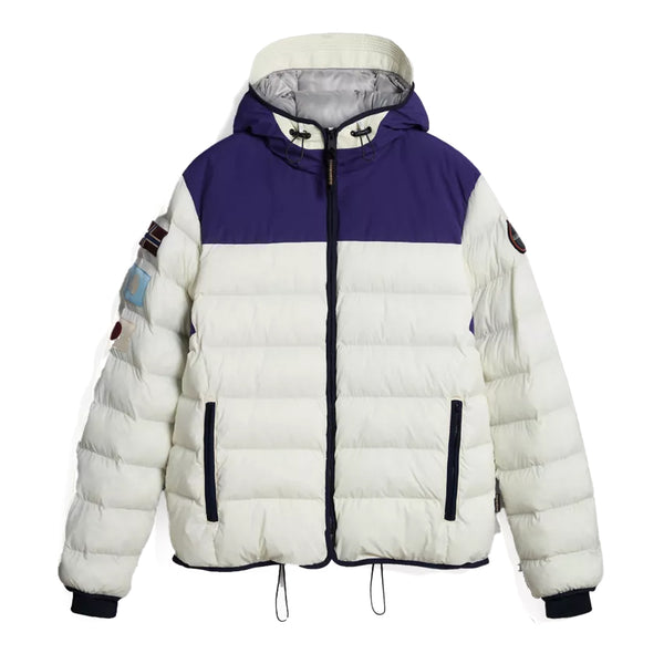 Napapijri - Shackleton White Whisper Puffer Jacket with hood - NP0A4HEM - WHITE/WHISPER