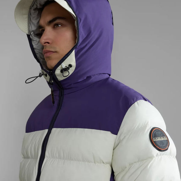 Napapijri - Shackleton White Whisper Puffer Jacket with hood - NP0A4HEM - WHITE/WHISPER