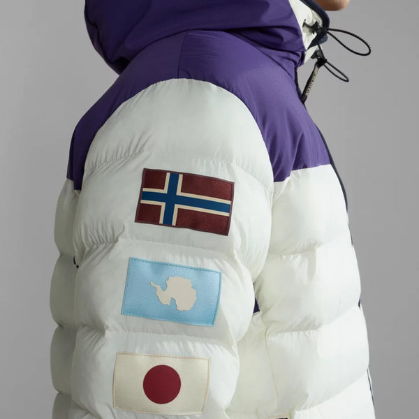 Napapijri - Shackleton White Whisper Puffer Jacket with hood - NP0A4HEM - WHITE/WHISPER