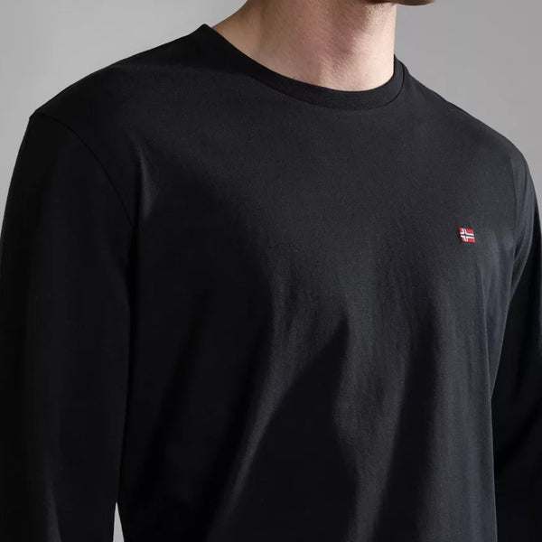 Napapijri - Salis Black Long Sleeve Shirt - NP0A4HN7 - BLACK