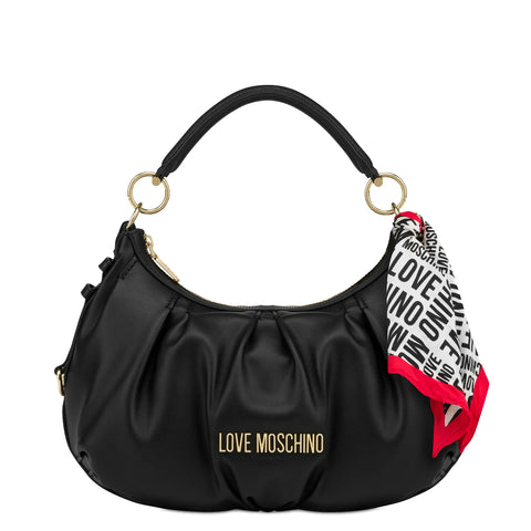 Love Moschino - Borsa a mano Large con foulard City Bag Nero - JC4040PP1G - NERO