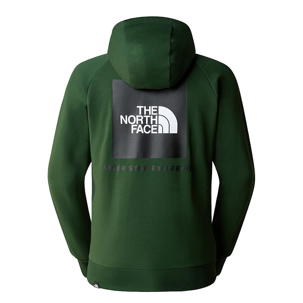 The north face - felpa con cappuccio raglan redbox pine needle - nf0a2zwu - pine/needle | Italystation.com