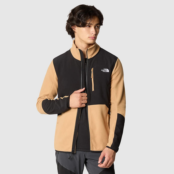 The North Face - Pile con cerniera Glacier Pro Almond Butter TNF Black - NF0A5IHS - ALMOND/BUTTER/TNF/BLACK