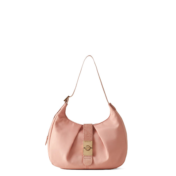 Borbonese - Hobo Bag Cortina Small in Nylon Blush 923937AQ | Italystation.com Shop Now at italystation.com