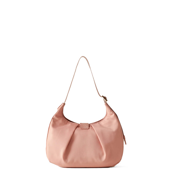 Borbonese - Hobo Bag Cortina Small in Nylon Blush 923937AQ | Italystation.com Shop Now at italystation.com