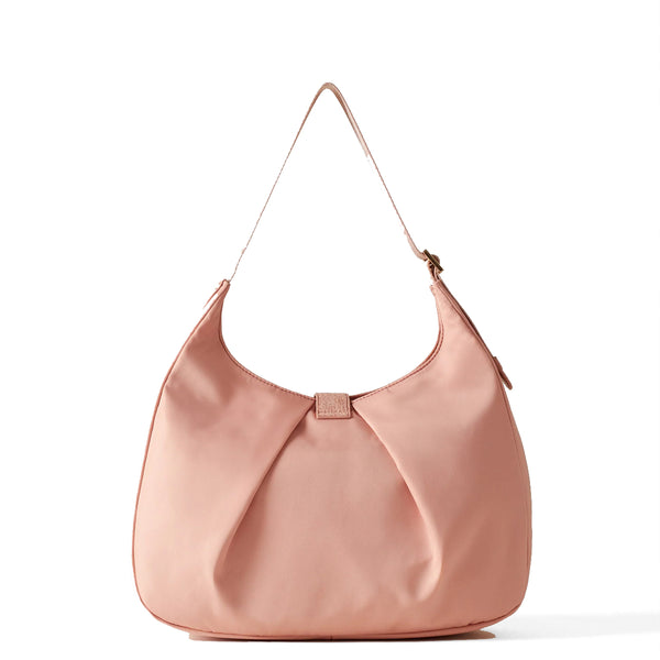 Borbonese - hobo bag cortina medium in nylon blush - 923938a | Italystation.com - Shop Now at italystation.com
