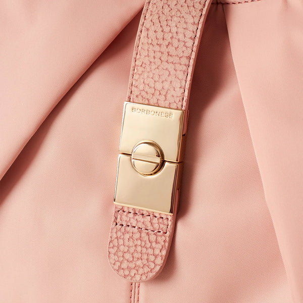 Borbonese - hobo bag cortina medium in nylon blush - 923938a | Italystation.com - Shop Now at italystation.com