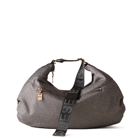Borbonese - Hobo Bag Cloudette Large Clay Grey - 924163AH1 - CLAY/GREY