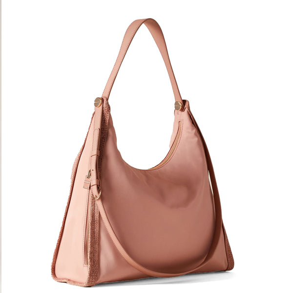 Borbonese - hobo bag new orbit medium blush - 924179aq3 - bl | Italystation.com - Shop Now at italystation.com