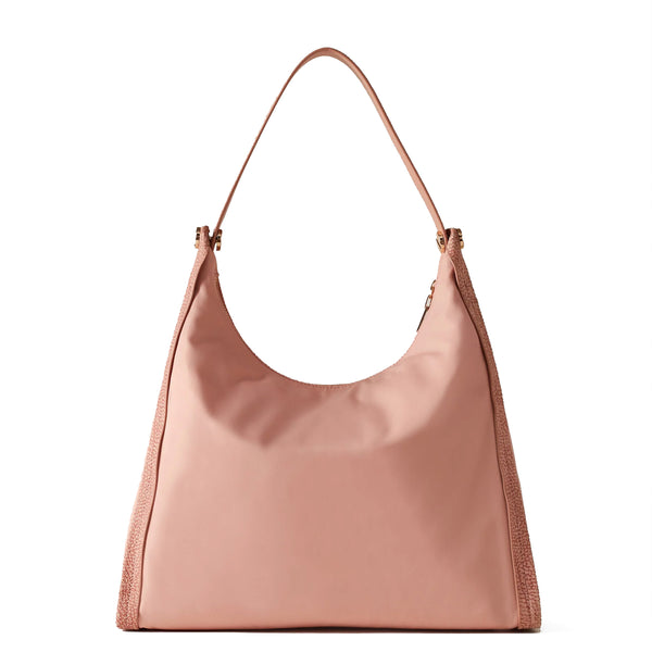 Borbonese - hobo bag new orbit medium blush - 924179aq3 - bl | Italystation.com - Shop Now at italystation.com