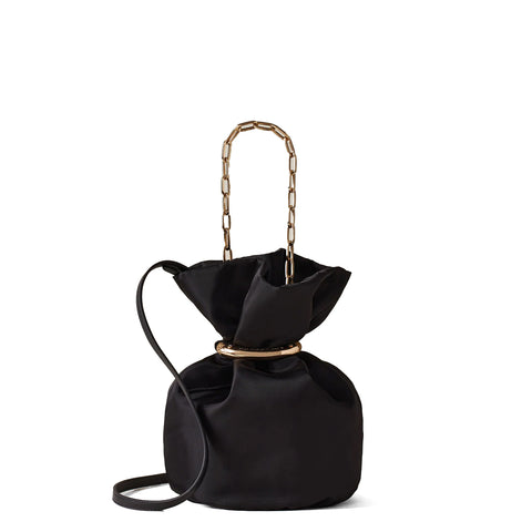 Borbonese - Trésor Small Nero OP Naturale Bucket Bag - 923866AQ3 - NERO/OP/NATURALE