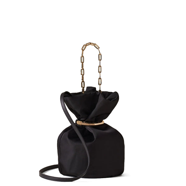Borbonese - Trésor Small Nero OP Naturale Bucket Bag - 923866AQ3 - NERO/OP/NATURALE