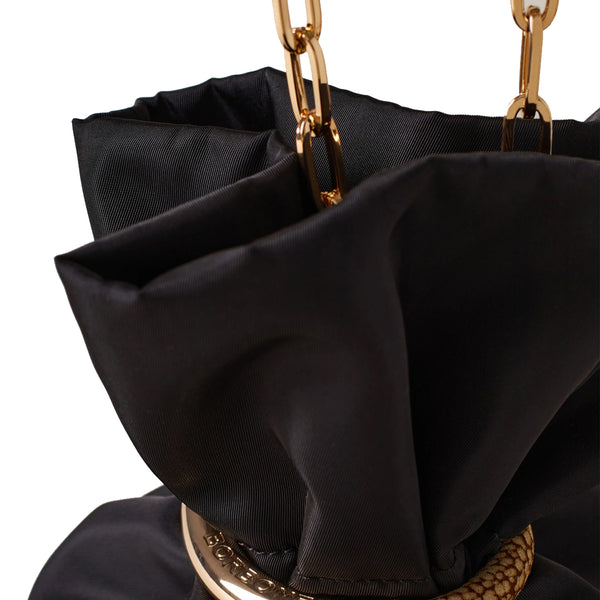 Borbonese - Trésor Small Nero OP Naturale Bucket Bag - 923866AQ3 - NERO/OP/NATURALE