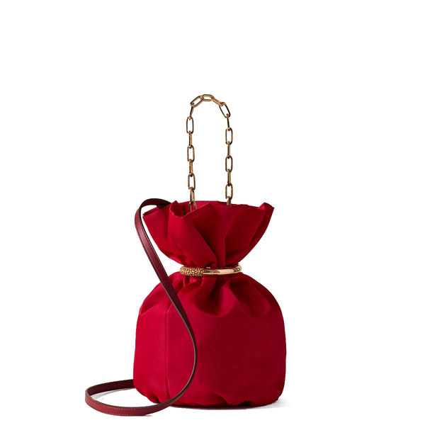 Borbonese - Trésor Small Borgogna OP Naturale Bucket Bag - 923866AQ3 - BORGOGNA/OP/NATURALE