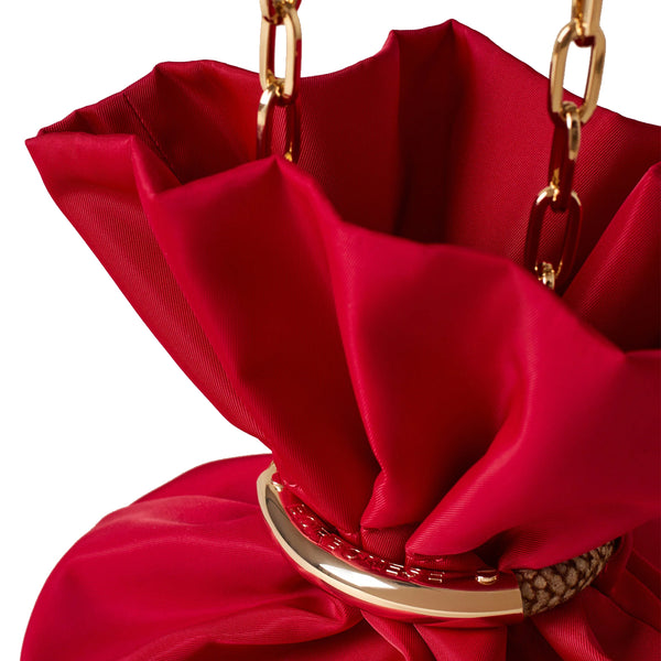 Borbonese - Trésor Small Borgogna OP Naturale Bucket Bag - 923866AQ3 - BORGOGNA/OP/NATURALE