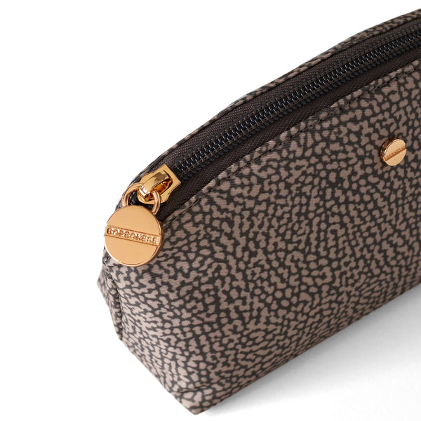 Borbonese - Small recycled fabric Clay Grey Pouch - 932028I15 - CLAY/GREY